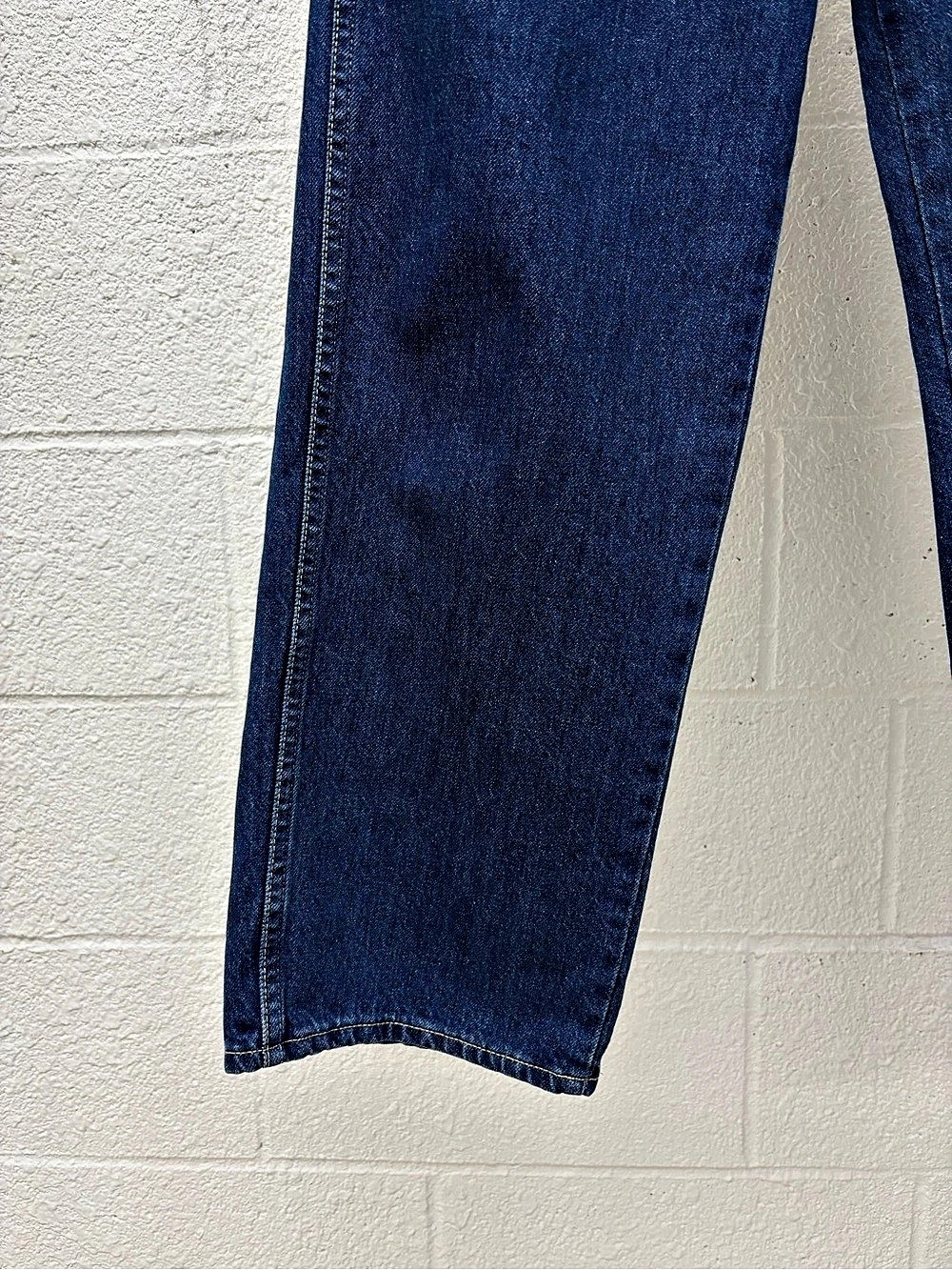 AMO Women's Billie Wide Straight Leg Jeans in Dark Wash - Picture 4 of 5